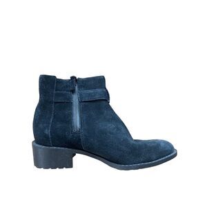 Cole Haan Womens Black Grand OS Putnam Waterproof  Suede Booties Ankle Boots 6.5